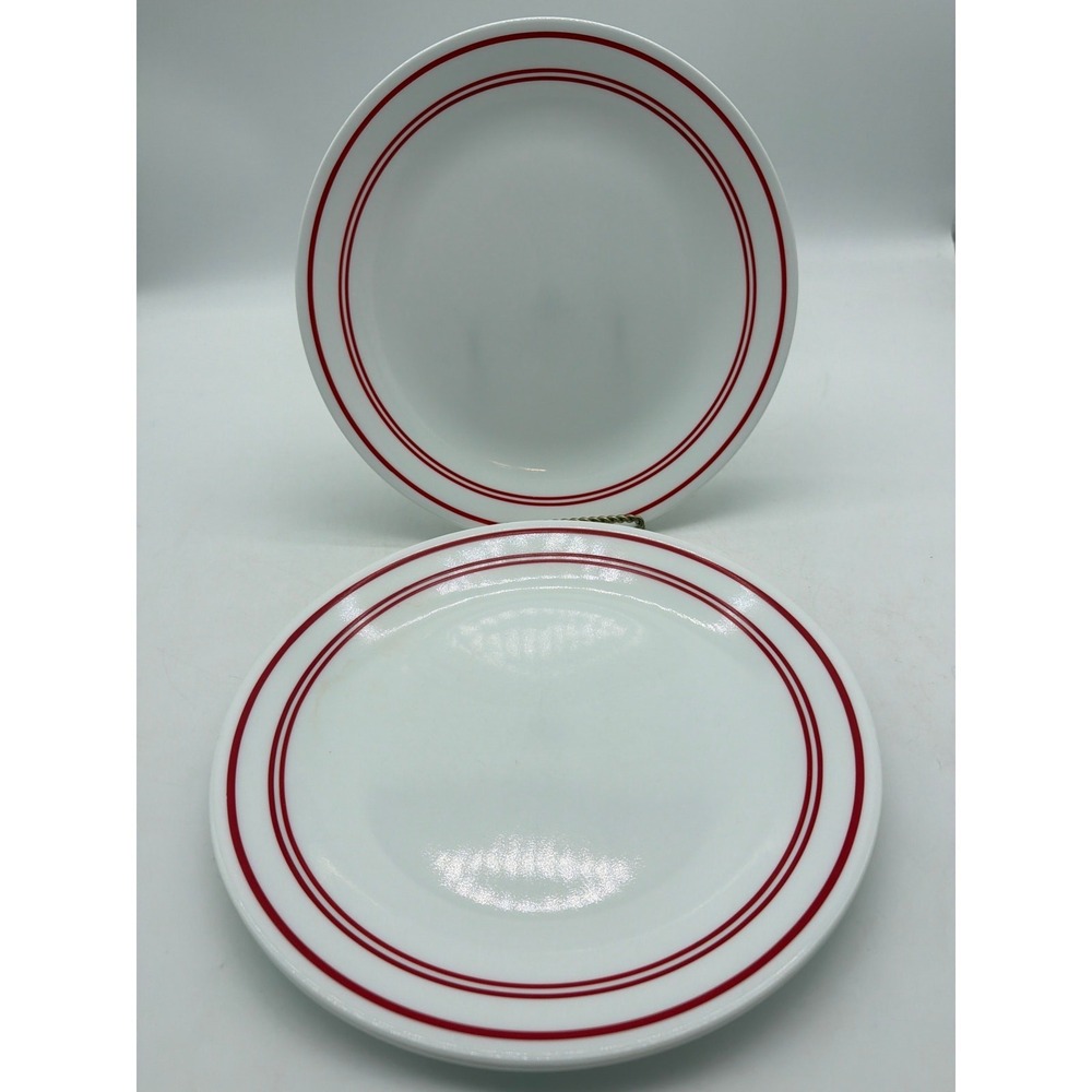 Corelle 3 Classic Cafe Red 10 1/4" Dinner Plates